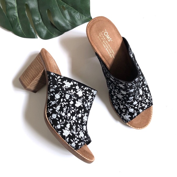 Toms Shoes - TOMS floral suede Majorca mules